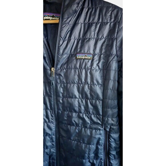 Patagonia Nano Puff Jacket Women's M Blue Insulated Hooded Lightweight - Picture 3 of 9